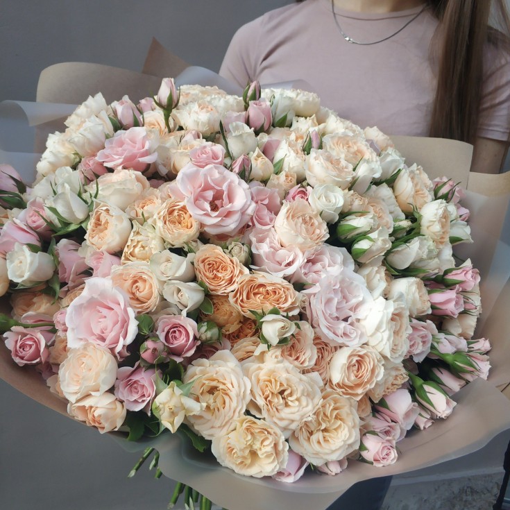 Микс 55 кустовых роз