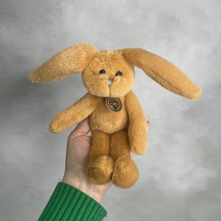 Мягкая игрушка Зайчонок коричневый S