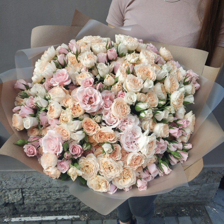 Микс 55 кустовых роз