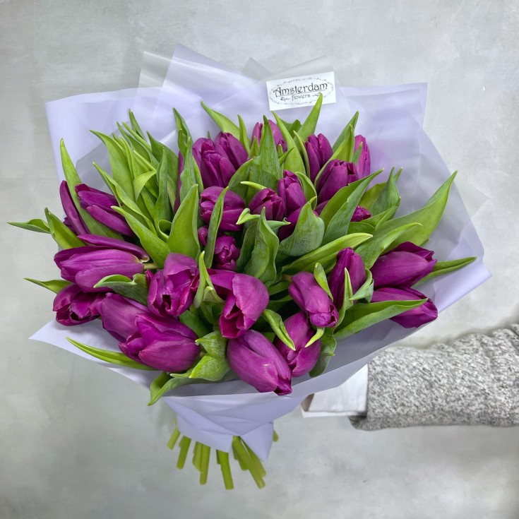 Букет 35 тюльпанов Violet