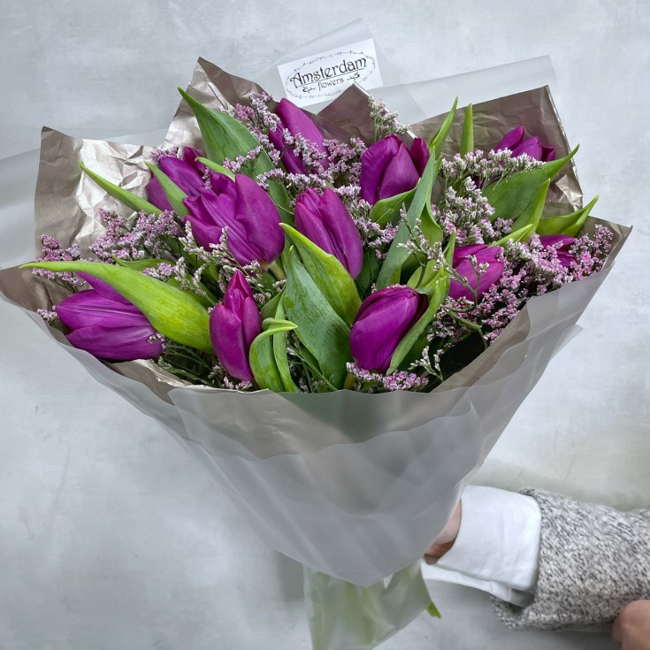 Букет 11 тюльпанов Violet