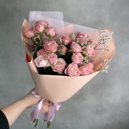 Букет нежных роз Бомбастик