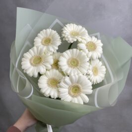Букет белых гербер 9.0